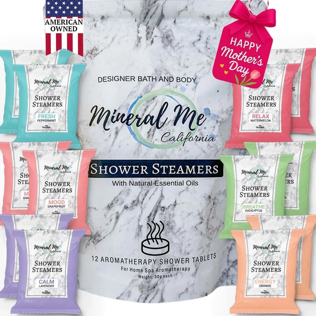 Organic Shower Steamers for Women – Shower Vapor Tablets & Shower Bombs Aromatherapy – 12-Pack Self Care Gifts for Her