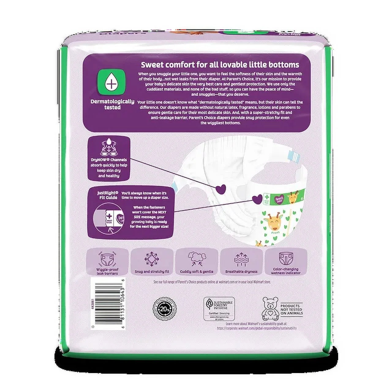 Dry & Gentle Diapers Size 5, 27 Count