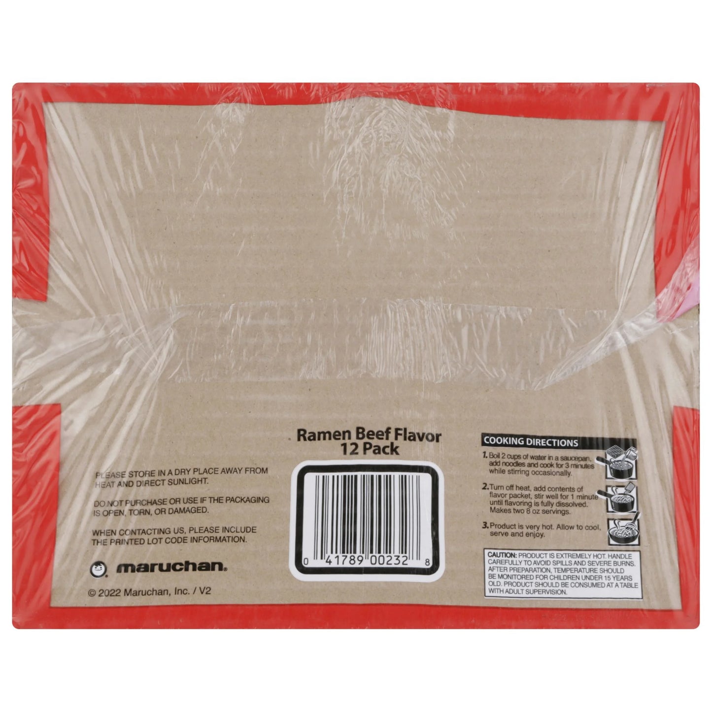 (48 Pack) Ramen Noodle Beef Flavor Soup, 3 Oz, 12 Count, Shelf Stable Package