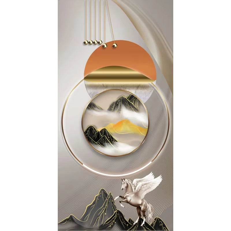 Nordic Style Golden Deer Tree Canvas Poster Prints Luxurious Wall Art Modern Canvas Paintings for Your Living Room Home Decor