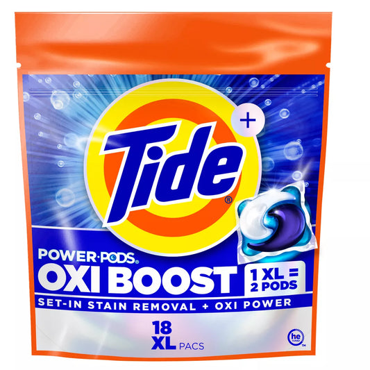 Tide Oxi Boost Power HE Deep Cleaning Concentrated Laundry Detergent Pods