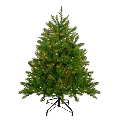 Pre-Lit Full Northern Pine Artificial Christmas Tree - 4' - Clear Lights
