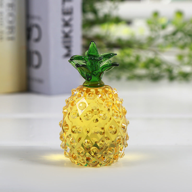 Crystal Pineapple Shape Car Decoration Quality Smooth Fruit Car Interior Car Accessories