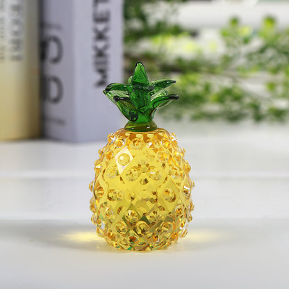 Crystal Pineapple Shape Car Decoration Quality Smooth Fruit Car Interior Car Accessories