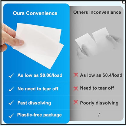 Laundry Detergent Sheets - 200 Loads Fresh Linen Scent Washing Detergent Stri