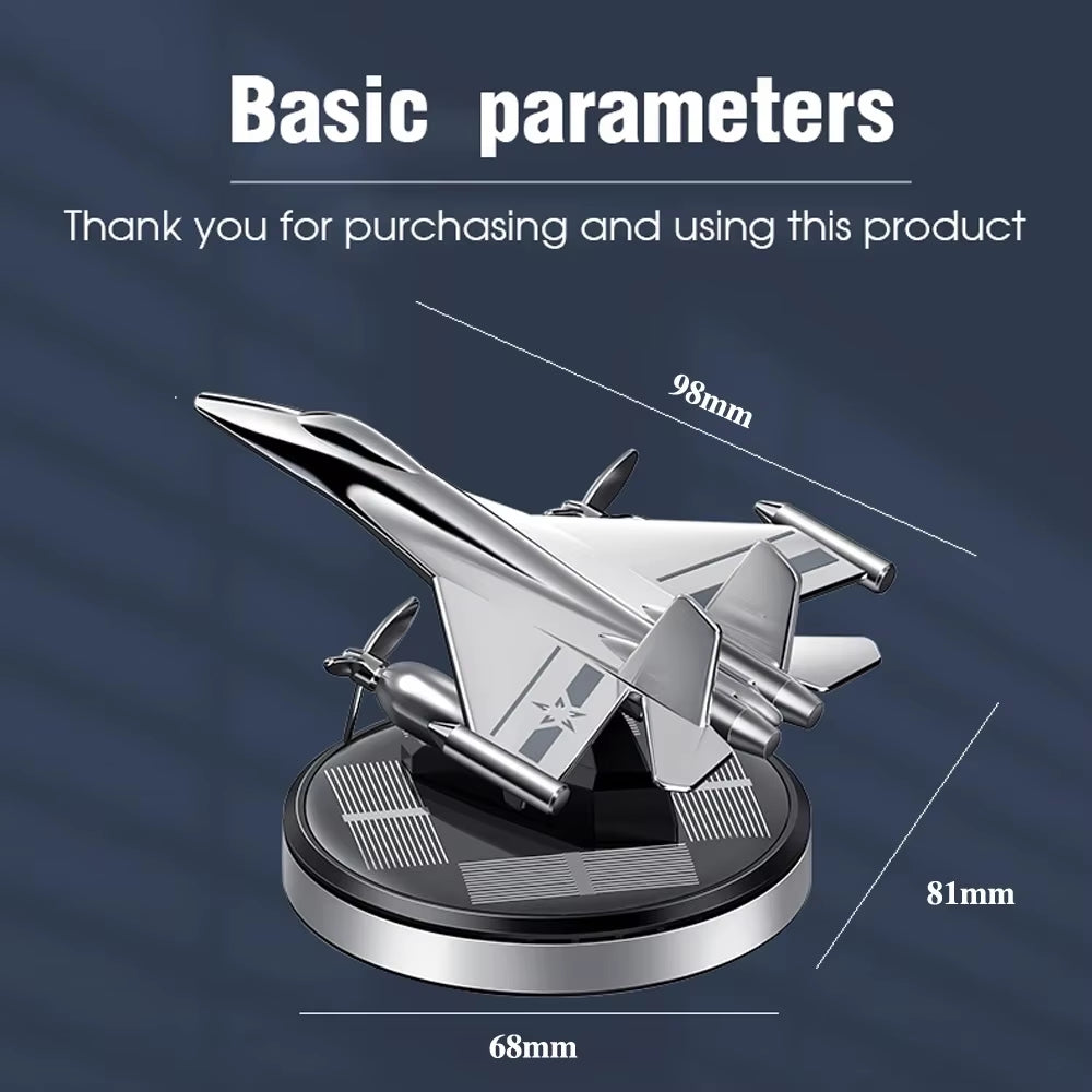 Solar Car Air Freshener Fighter Propeller Flavoring Fragrance Decoration Car Interior Accessories Perfume Diffuser Men and Women