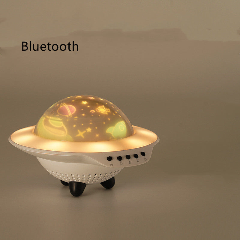 Sky Projector Flying Saucer Rotating Projector Bluetooth Night Light