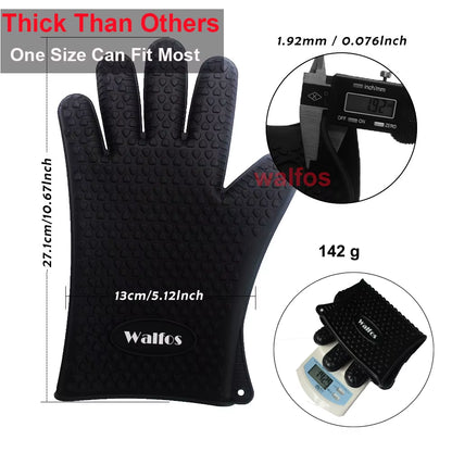 Silicone Oven Kitchen Glove Heat Resistant Thick Cooking BBQ Grill Glove Oven Mitts Kitchen Gadgets Kitchen Accessories