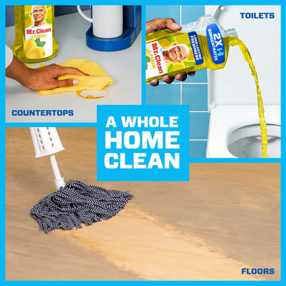 2X Concentrated Floor Cleaner, All Purpose Cleaner, Mop Soap, Lemon, 41 Fl Oz