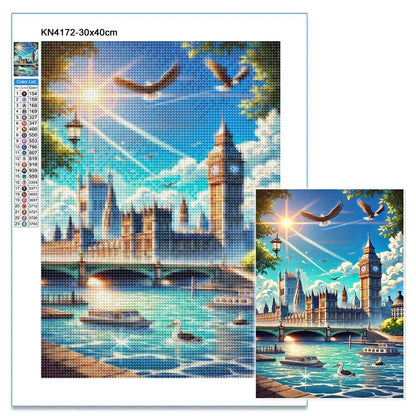 Diamond Beautiful Landscape DIY Handmade Living Room Entrance Decorative Painting