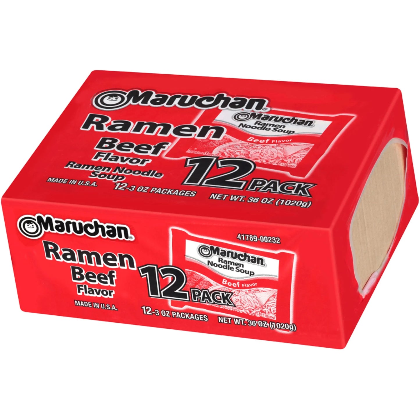(48 Pack)  Ramen Noodle Beef Flavor Soup, 3 Oz, 12 Count, Shelf Stable Package