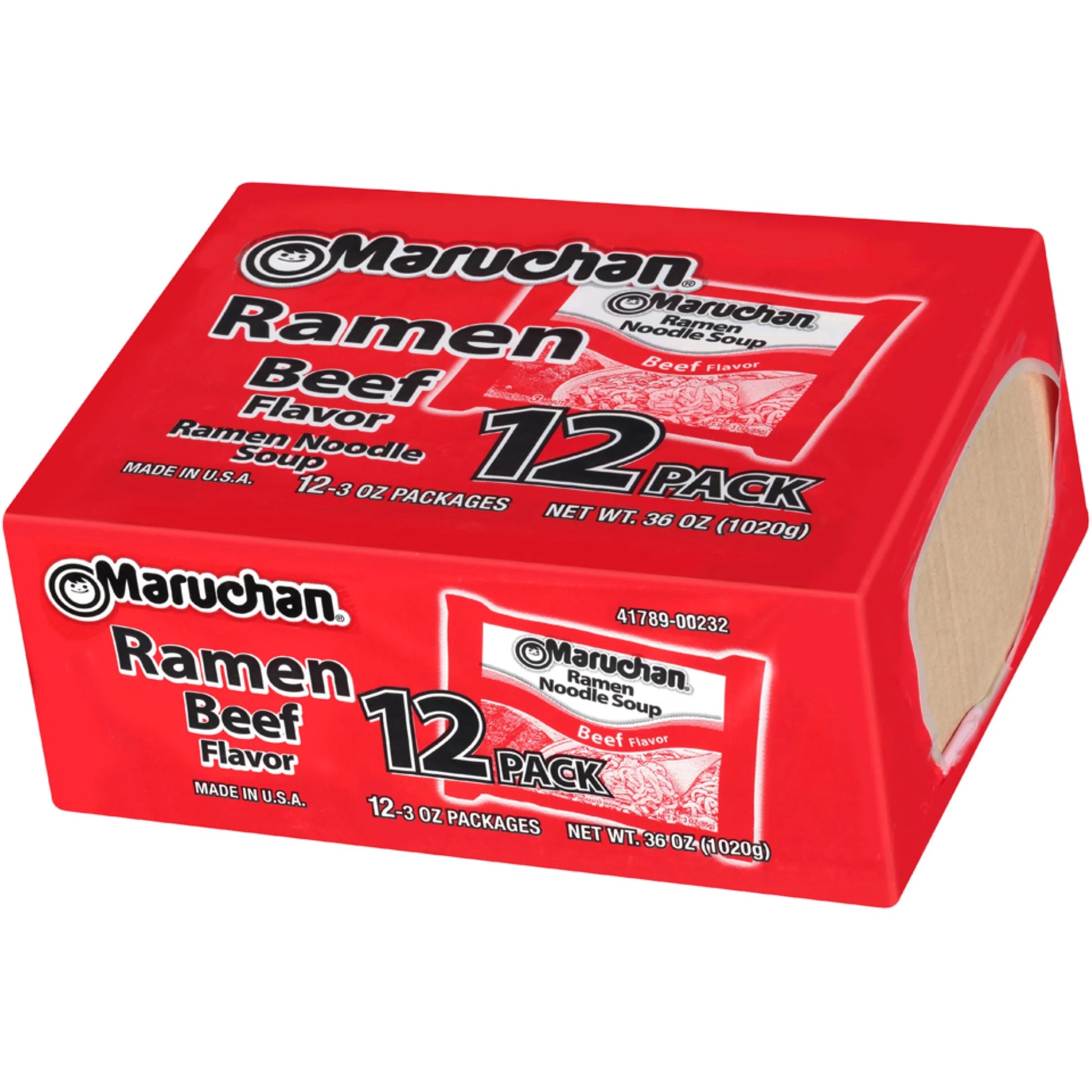 (48 Pack)  Ramen Noodle Beef Flavor Soup, 3 Oz, 12 Count, Shelf Stable Package