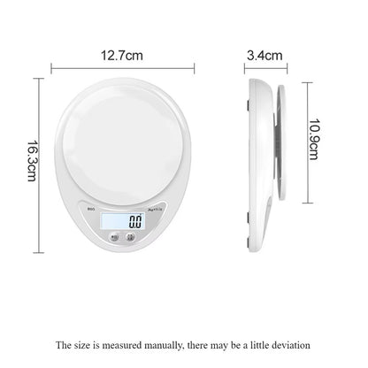 5Kgdigital Foodscale Multifunctional Kitchen Scale Portable Electronic Scale Food Coffee Scale Accurate Weighing Kitchen Gadgets