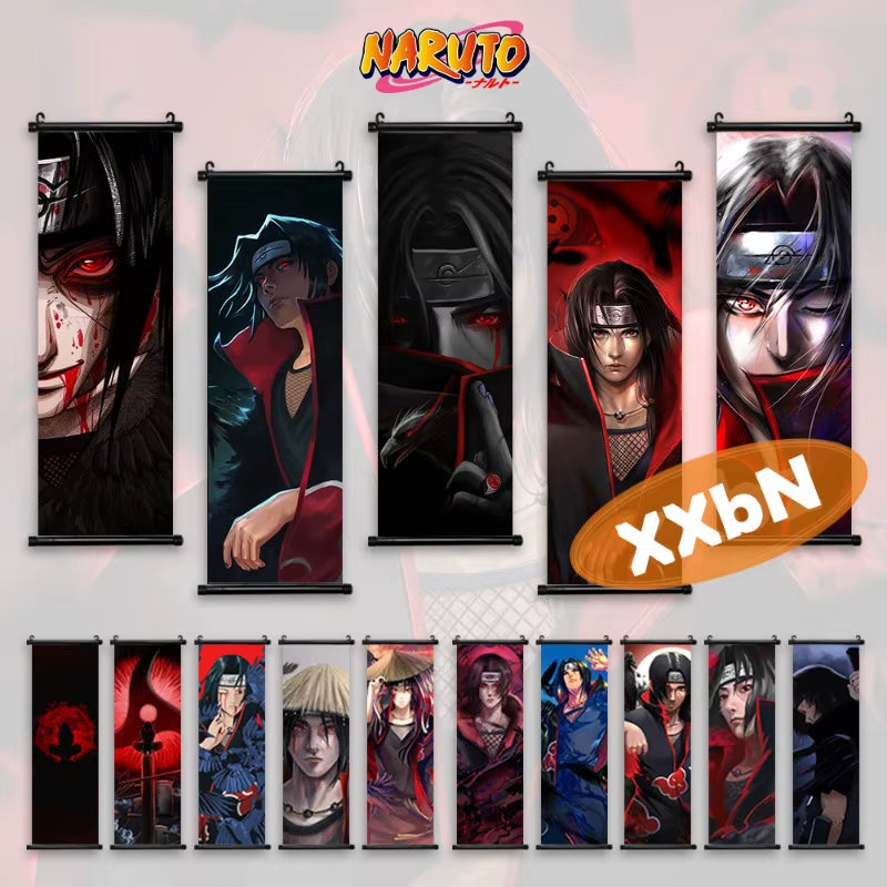 Naruto Hang Painting Anime Wall Artwork Scroll Picture Canvas Cartoon Figures Itachi Uchiha Poster Latest Bedroom Home Decor Bar