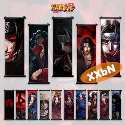 Naruto Hang Painting Anime Wall Artwork Scroll Picture Canvas Cartoon Figures Itachi Uchiha Poster Latest Bedroom Home Decor Bar