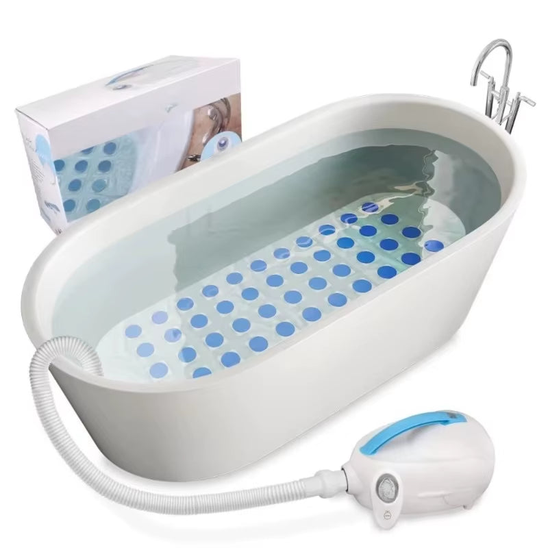 NEW Portable Spa Bubble Bath Massager - Thermal Spa Waterproof Non-Slip Mat with Suction Cup Bottom