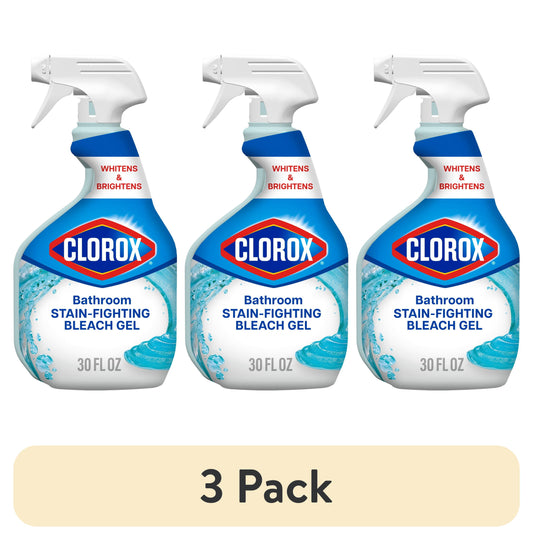 (3 Pack)  Bathroom Bleach Gel and Shower Cleaner Spray, 30 Oz