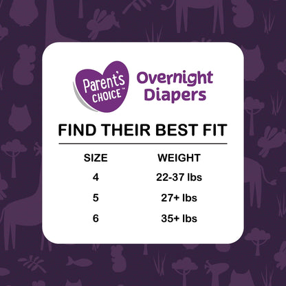 Gentle Dreams Overnight Diapers Size 6, 58 Count (Select for More Options)
