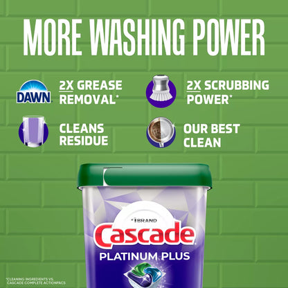 Cascade Platinum plus Pods Dishwasher Detergent - Lemon
