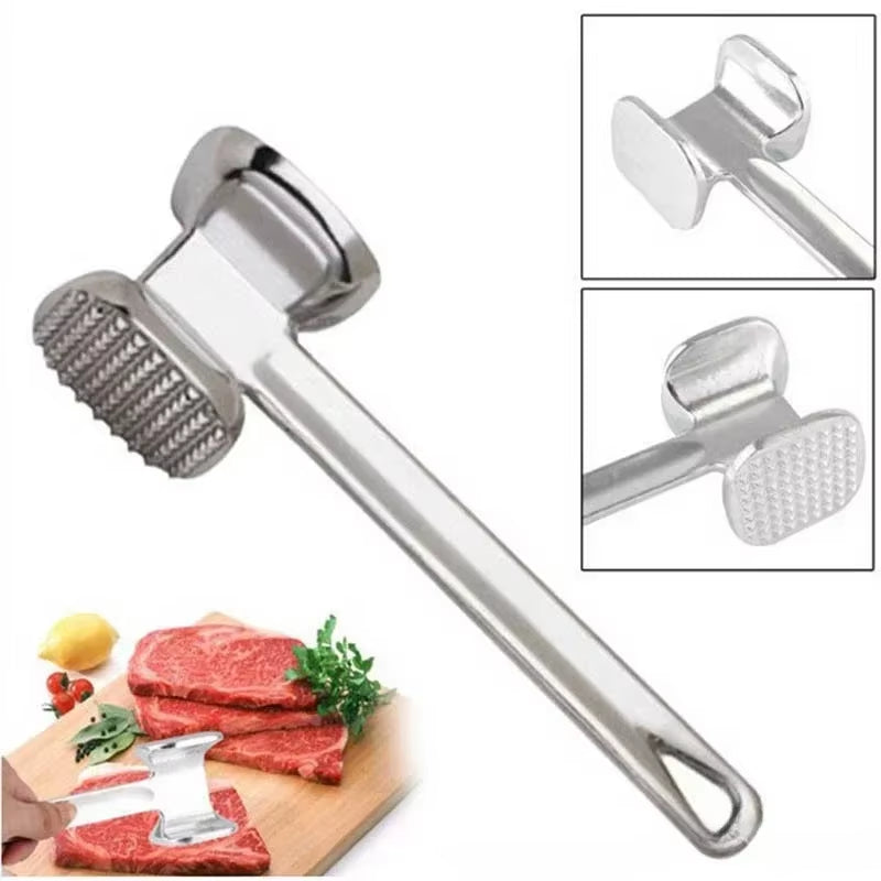 1Pcs Two Sides Loose Tenderizers Portable Steak Pork Tools Kitchen Gadgets Multifunction Meat Hammer Aluminum Alloy Bobsburger