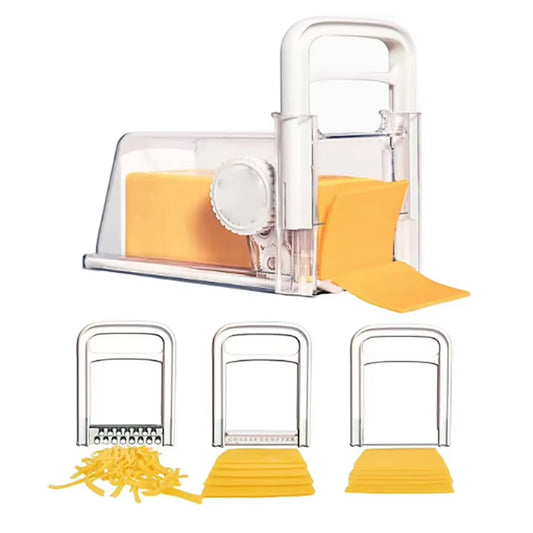 Cheese Storage Container with 3 Metal Blades Slicer Butter Box Cheese Keeper Refrigerate Freezer Fresh Box Kitchen Tools
