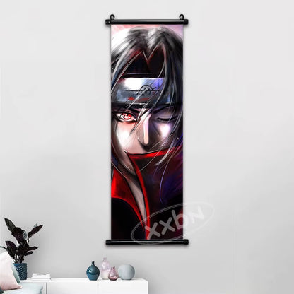 Naruto Hang Painting Anime Wall Artwork Scroll Picture Canvas Cartoon Figures Itachi Uchiha Poster Latest Bedroom Home Decor Bar