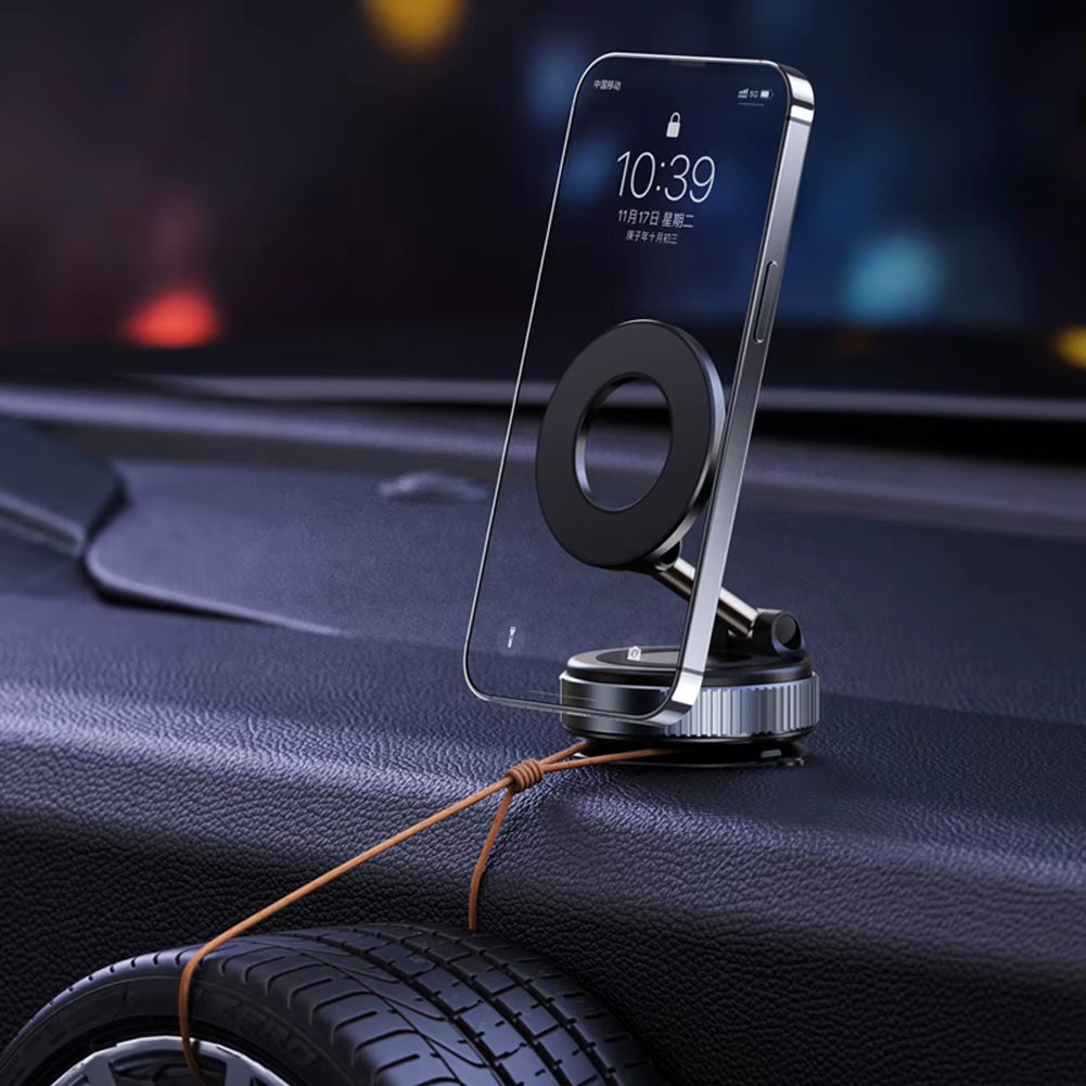 Vacuum Adsorption Magnetic Suction Cup Phone Mount Double Sided Hands-Free Magnetic Cell Phone Holder for Car/Gym/Mirror/Smooth