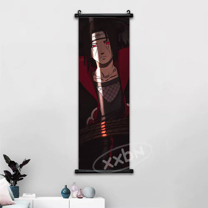 Naruto Hang Painting Anime Wall Artwork Scroll Picture Canvas Cartoon Figures Itachi Uchiha Poster Latest Bedroom Home Decor Bar