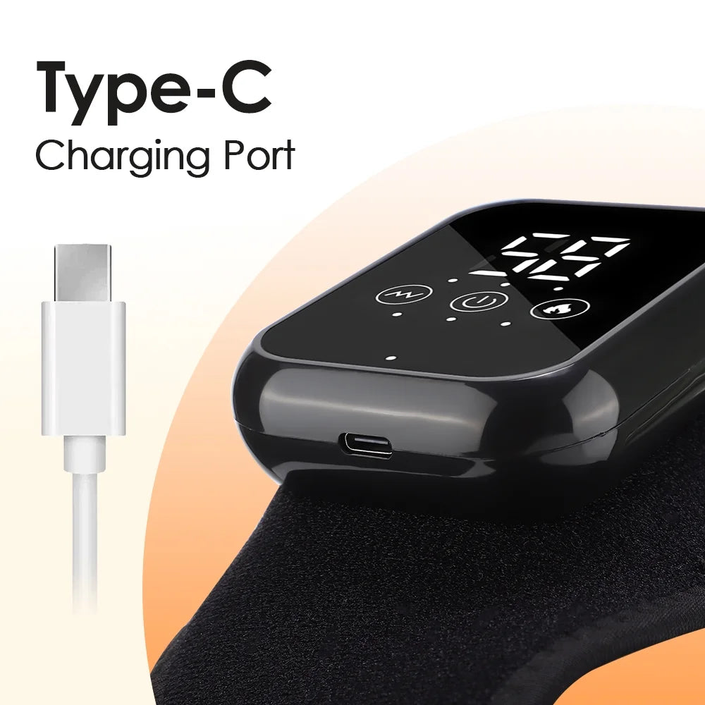 Cordless Ankle Massager with Heat and Vibration,Usb Rechargeable Heating Ankle Wrap with Adjustable Straps,3 Heat Settings & Massage Modes,Portable Heated Ankle Brace for Foot Relaxation,1Pc