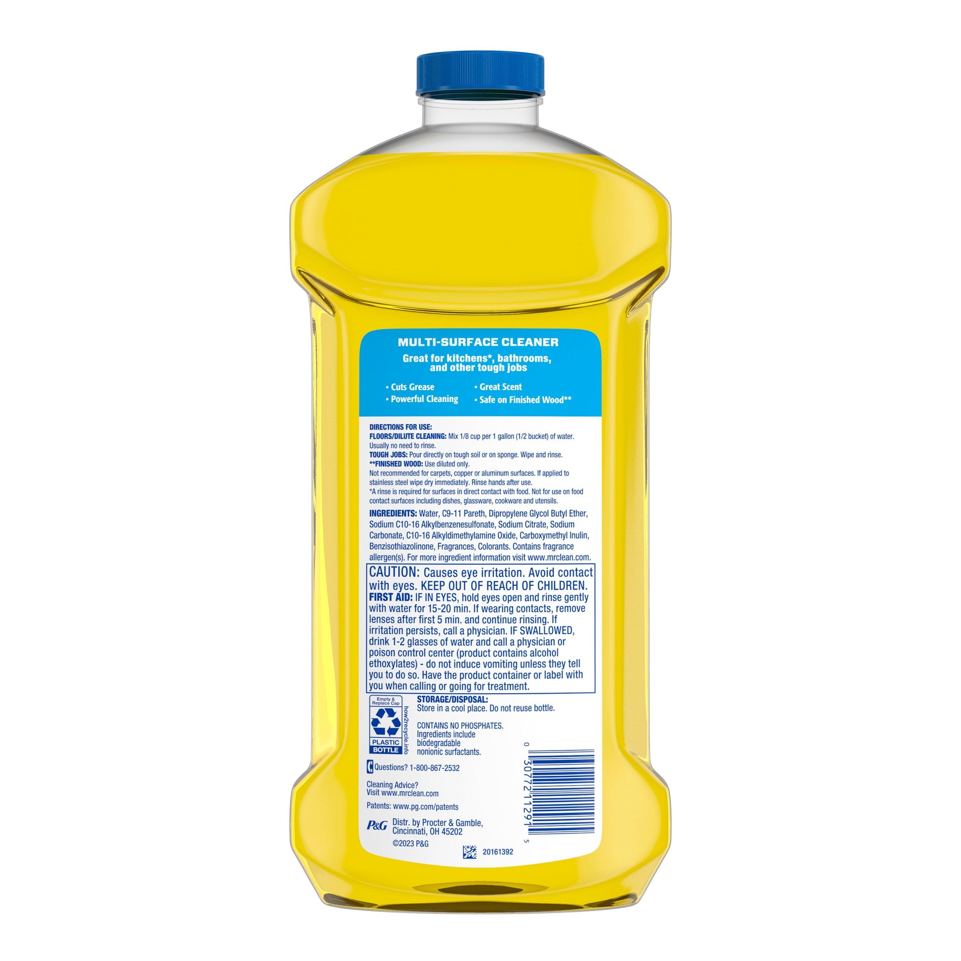 2X Concentrated Floor Cleaner, All Purpose Cleaner, Mop Soap, Lemon, 41 Fl Oz