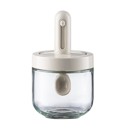 Moisture-Proof Glass Spice Jar Kitchen Seasoning Jar with Spoon Set Seasoning Box Canister Sugar Storage Pots Salt Container
