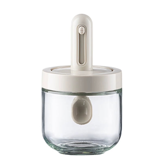 Moisture-Proof Glass Spice Jar Kitchen Seasoning Jar with Spoon Set Seasoning Box Canister Sugar Storage Pots Salt Container