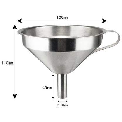 Funnel Kitchen 304 Stainless Steel Funnel Oil Liquid Funnel with Strainer Small Metal Food Oil Filter for Bottle Kitchen Gadgets
