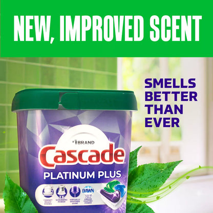 Cascade Platinum plus Pods Dishwasher Detergent - Lemon