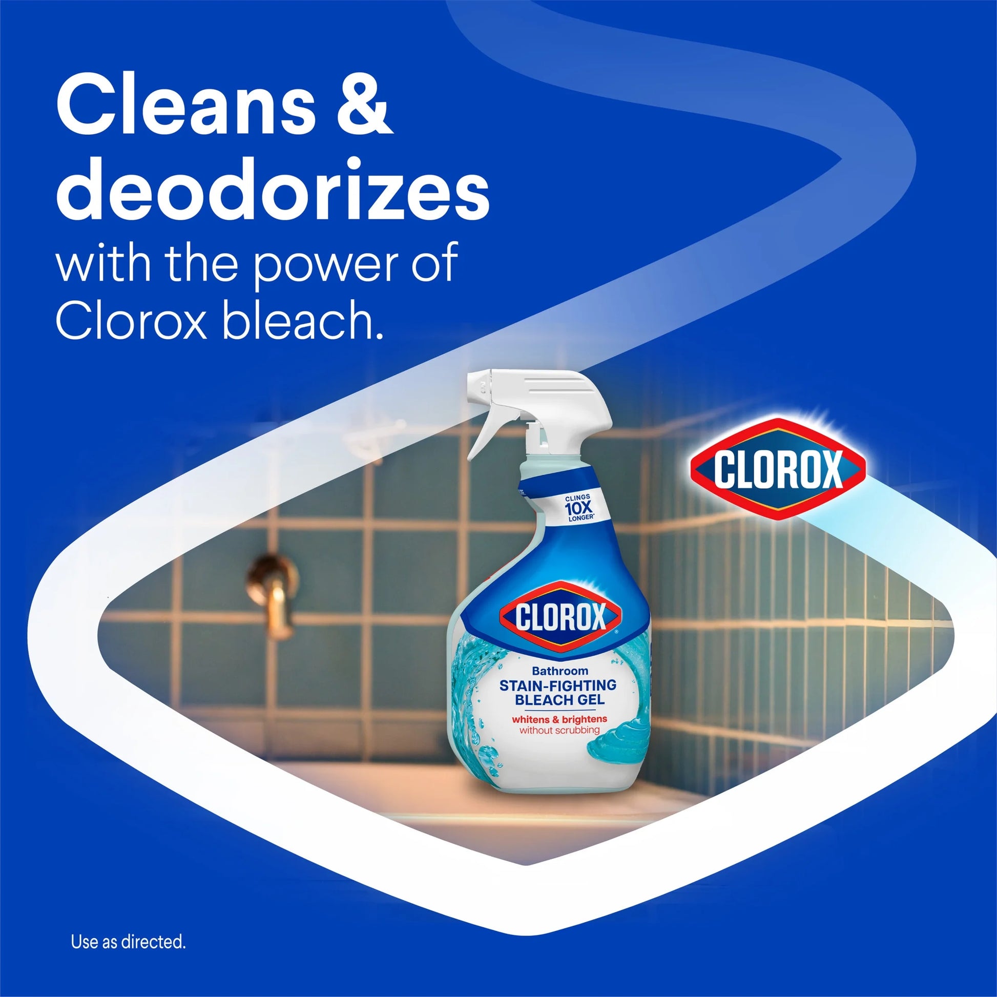 (3 Pack)  Bathroom Bleach Gel and Shower Cleaner Spray, 30 Oz