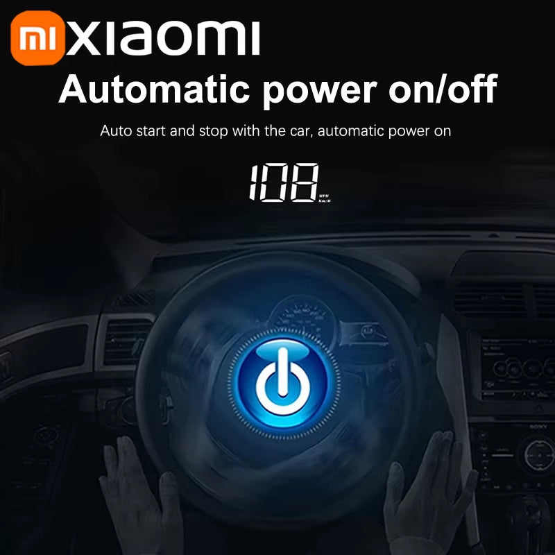 Xiaomi Car Speedometer HUD Head up Display Digital Speed Meter Windshield Projector Vehicles Truck Auto Electronics Accessories