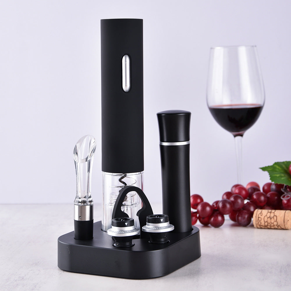 Electric Wine Opener Automatic Electric Wine Bottle Corkscrew Opener With Foil Cutter Wine Bottle Opener Kit