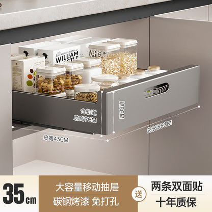 Pull-Out Storage Rack for Kitchen Drawer Organizer