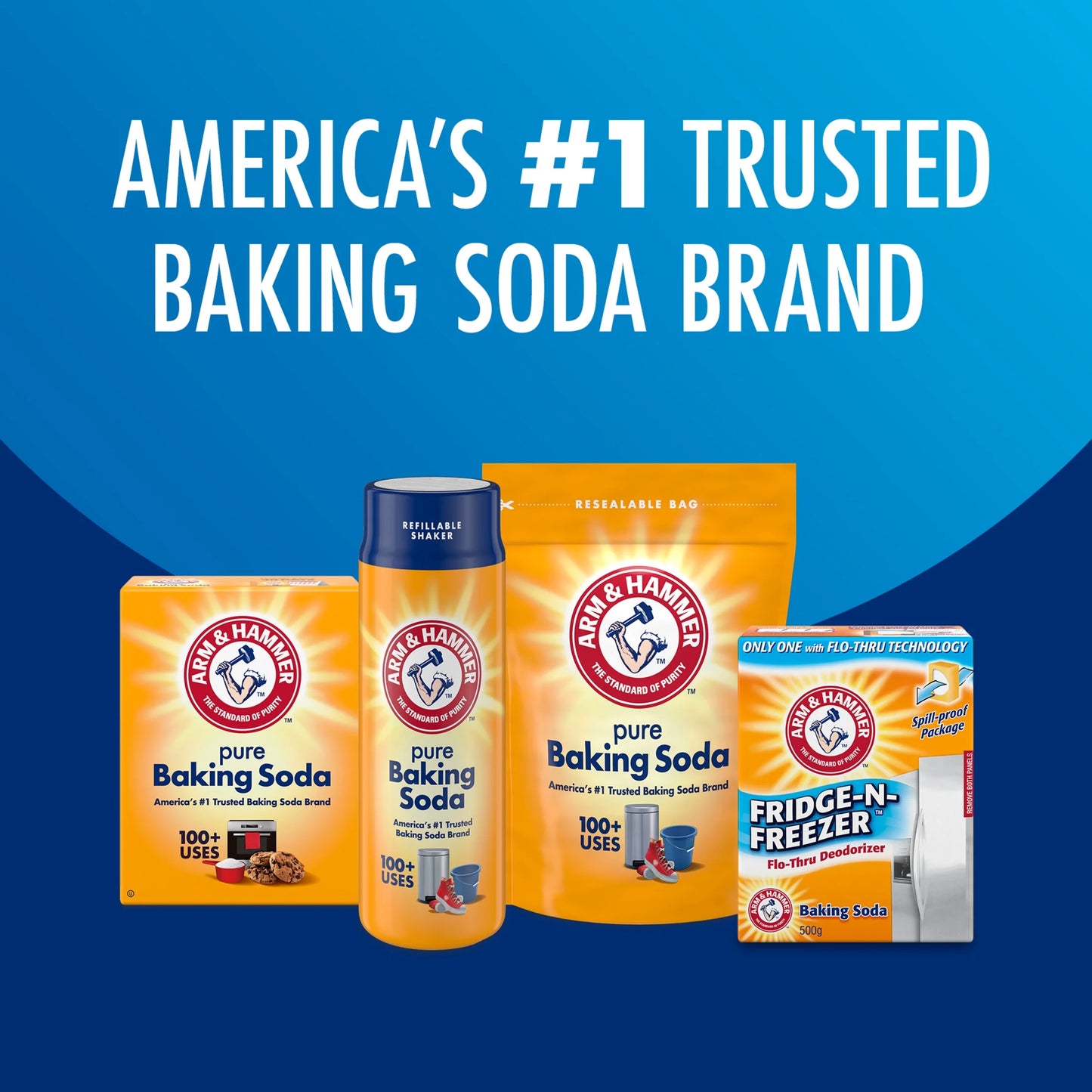 (8 Pack)  Pure Baking Soda, for Baking, Cleaning & Deodorizing, 1 Lb Box