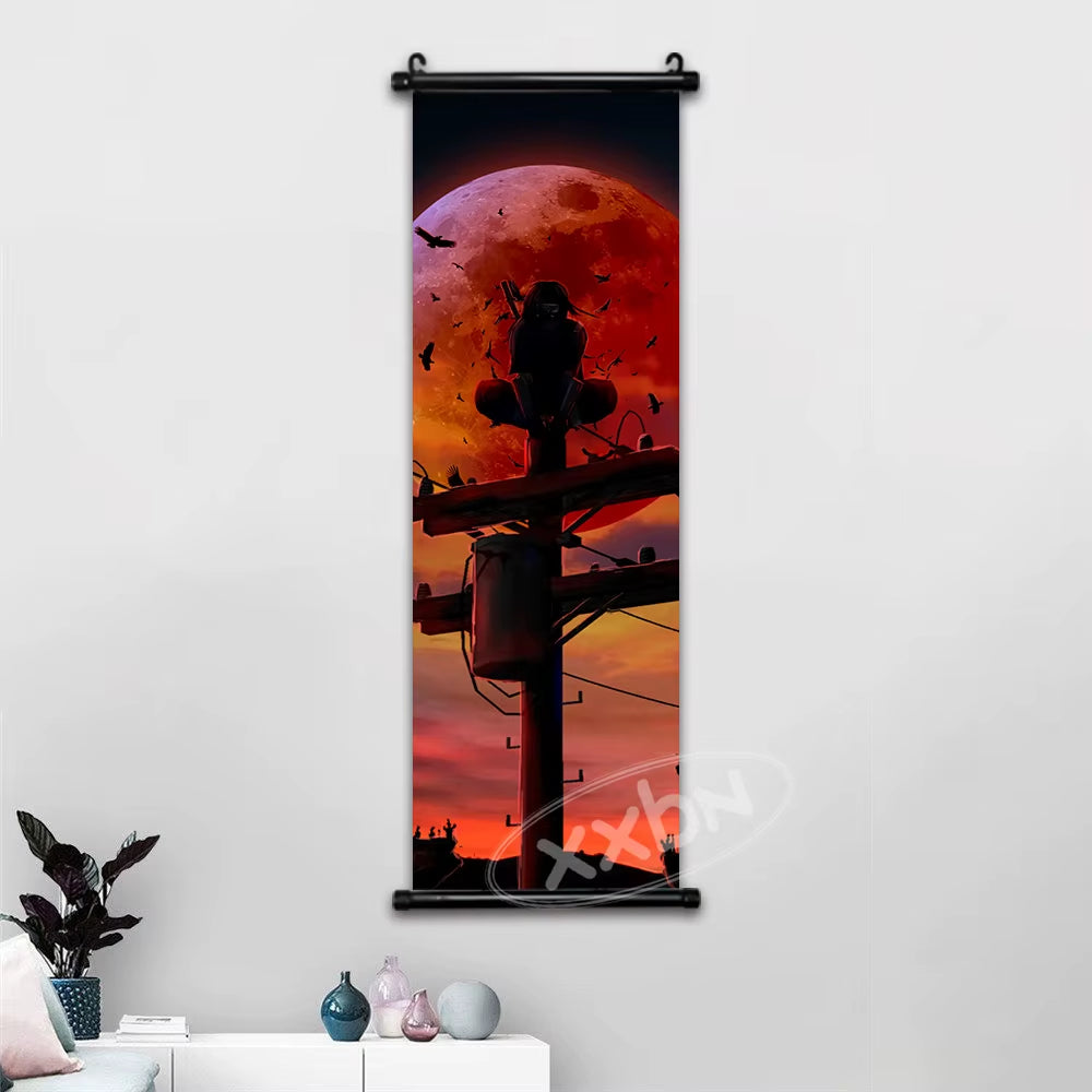 Naruto Hang Painting Anime Wall Artwork Scroll Picture Canvas Cartoon Figures Itachi Uchiha Poster Latest Bedroom Home Decor Bar