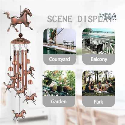 Y50A-Wind Chimes Retro Mobile Wind Chime for Home Garden Indoor Outdoor Patio Yard