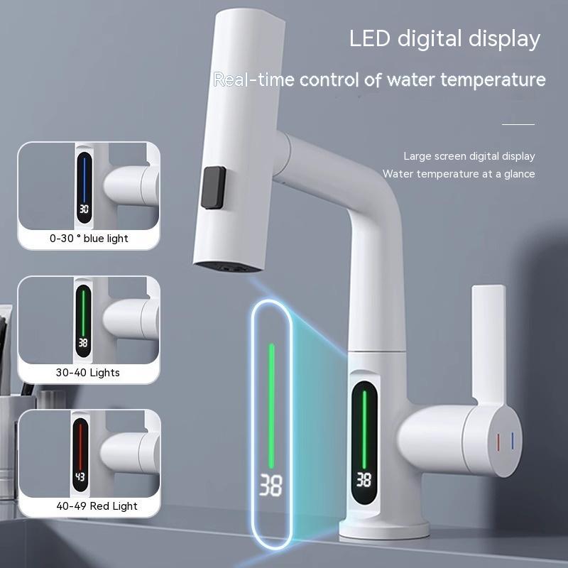 Digital Display Pull-Out Basin Faucet