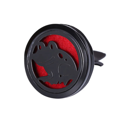 Refillable Car Air Freshener Smell Perfume Diffuser Clip Auto Vent Essential Oil Stainless Steel Locket Interior Accessories