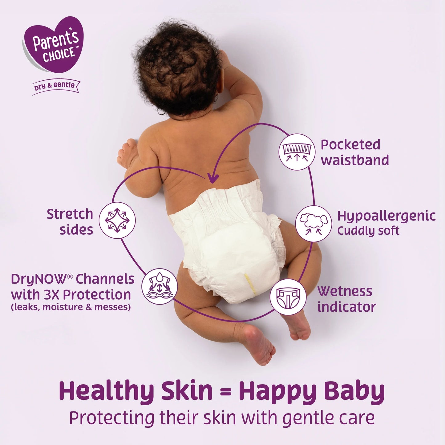 Dry & Gentle Diapers Size 1, 44 Count (Select for More Options)