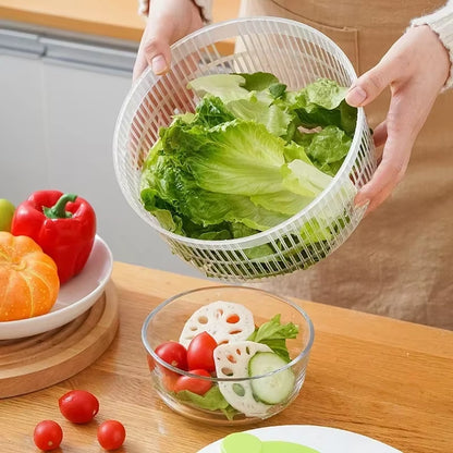 Multifunctional Household Manual Vegetable Dehydrator - Salad Spinner with Fruit, Home Kitchen Gadgets Lettuce Drain Basket