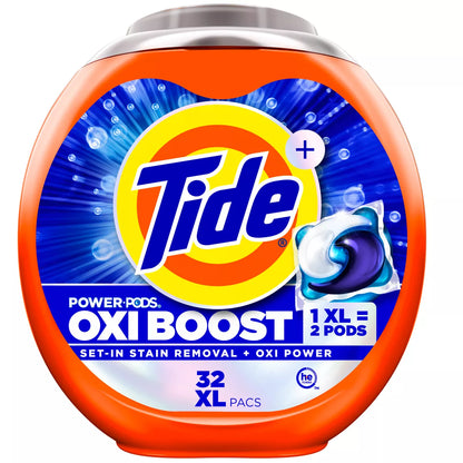Tide Oxi Boost Power HE Deep Cleaning Concentrated Laundry Detergent Pods