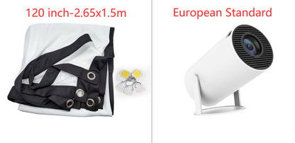 Portable Projector Small Straight Projector For Home Use 180 Degrees Projection Angle Automatic Focus Home Video Projector