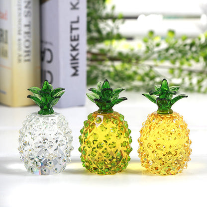 Crystal Pineapple Shape Car Decoration Quality Smooth Fruit Car Interior Car Accessories