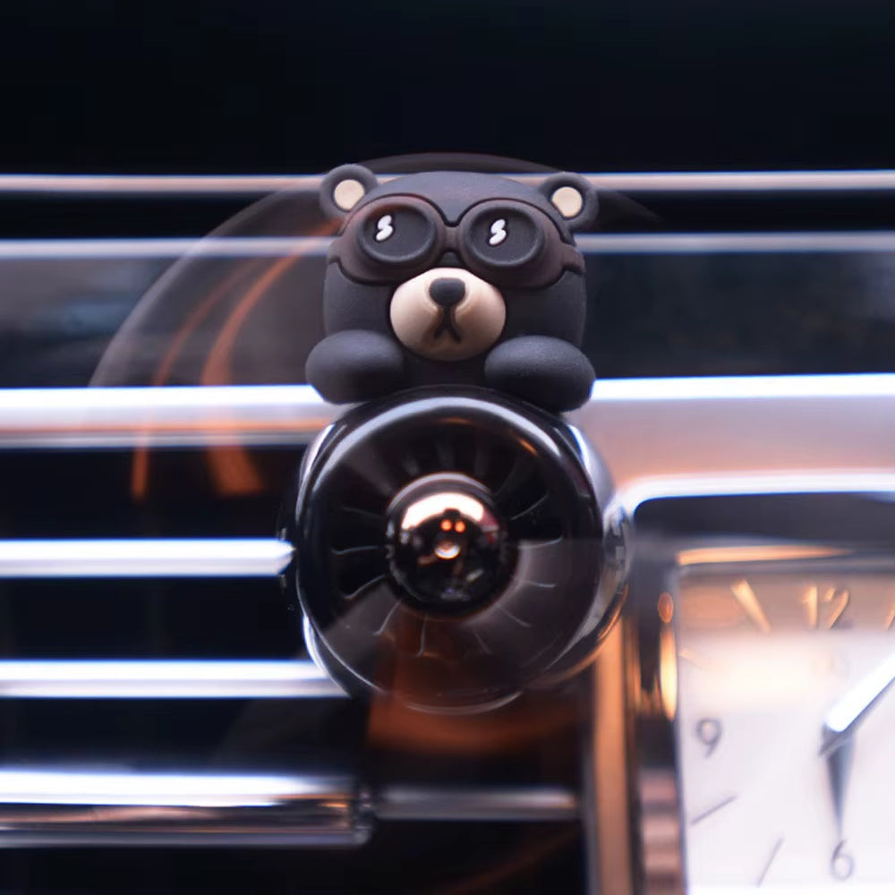 72KM Harko Bear Pilot Car Air Freshener Air Outlet Interior Accessories Propeller Car Flavoring Auto Perfume Diffuser Ornamen