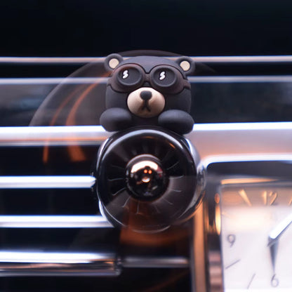 72KM Harko Bear Pilot Car Air Freshener Air Outlet Interior Accessories Propeller Car Flavoring Auto Perfume Diffuser Ornamen